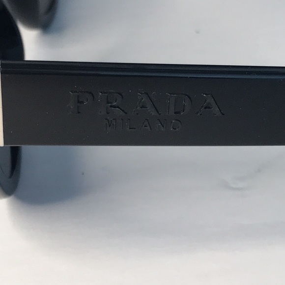 Authentic- 💯- New - PRADA PR 13YS Black Dark Grey Gradient Cat-Eye Sunglasses - Picture 10 of 17